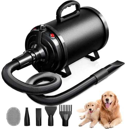 Blanlody 3800W 5.2HP High Velocity Pet Hair Grooming Blower for Large Dogs