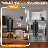 World's First 60g Large Capacity Manual Coffee Grinder with Stainless Steel Burrs