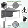 COBIZI 10x15 Heavy Duty Pop Up Canopy Tent Shelter with Four Removable Mesh Walls