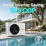 AQUASTRONG 35,000 BTU Inverter Swimming Pool Heat Pump with Smart WiFi