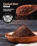 KIDISLE Electric Conical Burr Coffee Grinder with 51 Precision Settings