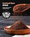 KIDISLE Electric Conical Burr Coffee Grinder with 51 Precision Settings