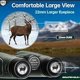 GIGAPENGUIN 15x52 HD Low-Light Binoculars with Dielectric Prisms & Smartphone Adapter