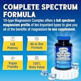 Vitalibre 10-in-1 Full-Spectrum Magnesium Complex with Vitamin D3 & B6