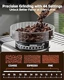 Grindora Espresso Machine with Grinder, Timer Dosing & PID Temp Control