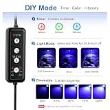 hygger 20W Nano Saltwater LED Light for 5-15 Gallon Tanks with 24/7 Auto Cycle