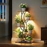 44-Inch 5-Tier Curved Corner Plant Stand Display Rack with Full Spectrum Lights