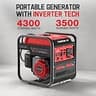 PowerSmart 4300-Watt Portable Generator with Inverter Technology, 3500W Rated