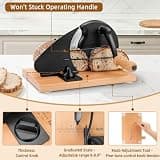 CAWIU Upgraded Manual Sourdough Bread Slicer with Rotary Knob Thickness