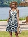 Zeagoo Sleeveless Hawaiian Sundress with Pockets and Swing Silhouette