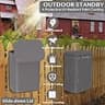 PAWZIDEA 2.1-Gallon Steel Wall Mount Dog Poop Trash Can with Odor Filter