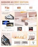 GEEKOM AX8 Max Mini PC, AMD Ryzen 7 8745HS, 16GB DDR5, 1TB NVMe M.2 SSD