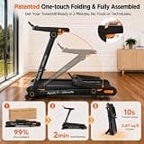 Vitalwalk Foldable Auto Incline Compact Treadmill for Running, 350 lbs Limit