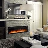 BOSSIN 60-Inch Ultra-Thin Silence Linear Electric Fireplace Wall Insert