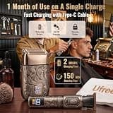 Ufree Professional Foil Shaver and Zero-Gap T-Blade Beard Trimmer Set