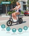 Gotrax FLEX ULTRA Seated Electric Scooter, 500W Motor, 14" Tires, 25-Mile Range