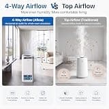 Afloia 2-in-1 Mist-Free Evaporative Humidifier and Air Purifier Combo