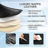 JAOGAUS Custom Nappa Faux Leather Front Bucket Seat Covers with Storage