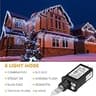 AGIRL 32.8-Foot 400-LED Icicle Lights with Clear Wire and 8 Lighting Modes