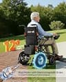 Juswell Heavy-Duty Foldable Motorized Wheelchair, Dual 500W Motor, 350 lbs