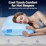 QUTOOL Enhanced Cooling Adjustable Shredded Foam King Pillows, Set of 2