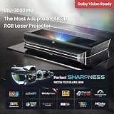AWOL VISION LTV-3000 Pro 4K Triple Laser Ultra Short Throw Projector