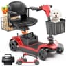 VORULER 4-Wheel Foldable Mobility Scooter with 360-Degree Rotating Seat