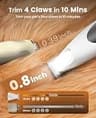 oneisall Ultra-Quiet 20mm Dog Paw Trimmer with Built-in LED Light & 35dB Motor