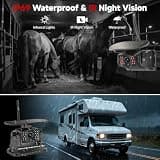 Venluna Dual Wireless Magnetic 4-Channel Backup Camera with 15000mAh Battery