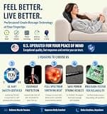 Zyllion Shiatsu Back and Neck Massager with Heat, 3D Deep Tissue Pillow
