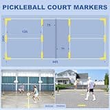 TYRSEN Portable 22-Foot Regulation Pickleball Net System with Wheels & 4 Paddles