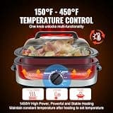 VEVOR 24-Quart Electric Roaster Oven with Advanced Defrost and Warm Settings