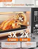 Nuwave Bravo Pro Smart Air Fryer Toaster Oven Combo 21-Quart 10-in-1 System
