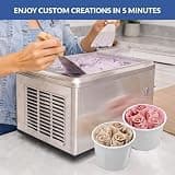 Whynter ICR-300SS 0.5-Quart Stainless Steel Rolled Ice Cream Maker With Compressor