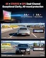 Coolcrazy 4K Front and Rear Dash Cam