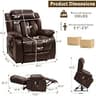 Merous Dual Motor Infinite Position Lay Flat Power Lift Recliner in Leather