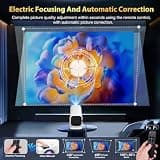 Portable 1080p Mini Projector with 210 Degree Rotation and Electric Focus