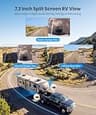 AUTO-VOX Dual-Lens Wireless RV Backup System with Rear & Side Blind-Spot Cameras