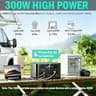 Arkpax 300W Portable Power Station, 192Wh LiFePO4 Battery with Pure Sine Wave AC