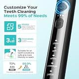 COSLUS C30 Adult Sonic Electric Toothbrush with 5 Modes & Travel Case