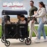 Radio Flyer Voya 2.0 XT 4-Seat Folding Stroller Wagon with Flatbed Hauling Mode