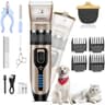 Gooad Low-Noise Cordless Pet Clippers with Built-in Light and Paw Trimmer Head
