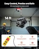 VEVOR 880lbs Electric Hoist System with 14 FT Wired Remote Control and 40-Foot Lift