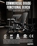 Keppi Fitness Bench3000 Max Adjustable Weight Bench with Preacher Curl