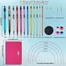 Yarniss Long Aluminum Interchangeable Tunisian Crochet Hook Cable Set