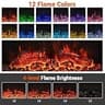 ORALNER 36-Inch 3-Sided Wall Mount Electric Fireplace with 50-Inch Floating Mantel