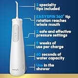 Waterpik Cordless Gem 5100 Rechargeable Portable Water Flosser for Implants