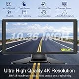 VOONOA 4K 10.36" Quad Split Touch Screen RV Camera System with Built-in Bluetooth