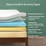 Zinus 12-Inch Green Tea Cooling Memory Foam Mattress with Certified Safe Foams