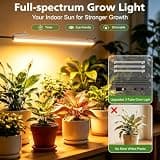 62-Inch 8-Tier S-Shaped Indoor Plant Stand with Full-Spectrum Grow Lights